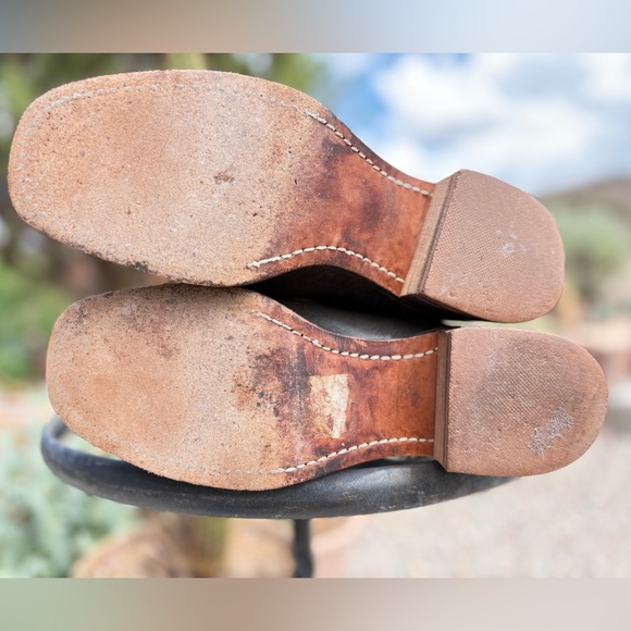 Frye Dark Leather Heeled Boots - Picture 16 of 16